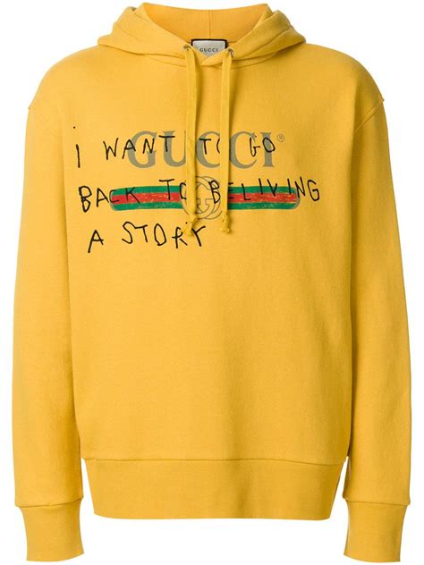 coco capitan gucci yellow hoodie